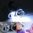 thumbnail image 4 of Mini microscopio de 60 aumentos con luz LED, lupa de joyería de bolsillo, lupa de joyero con lupa de bolsillo plegable de 10X Ormromra XMWJ016, 4 of 4