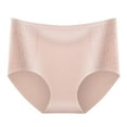 thumbnail image 2 of HongQid Womens High Waisted Seamless Underwear Stretch No Show Tummy Control Panties Hipster Full Coverage Briefs Pink L, 2 of 6