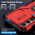 thumbnail image 5 of Funda para GANGXUN Samsung Galaxy S23 FE - Soporte metálico, Función magnética, Rojo, 5 of 5