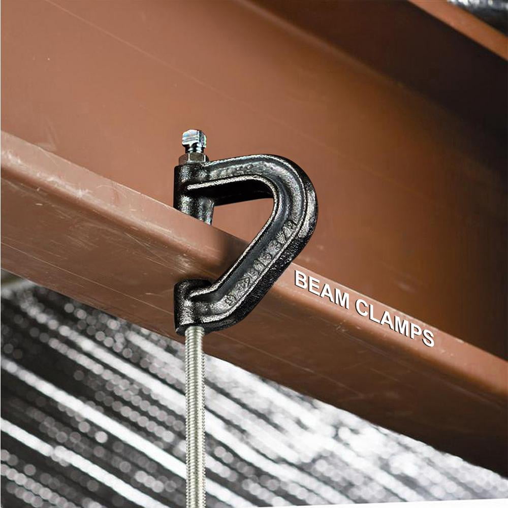 Highcraft Purlin Beam Clamp for 3/8 in. Threaded Rod in Uncoated Iron (5-Pack)