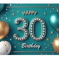 thumbnail image 3 of Balloon Decoration Happy Birthday Banner Metallic Balloons Confetti Design Photo Prop for 30th Birthday Celebration Party Event Decoration, 3 of 7