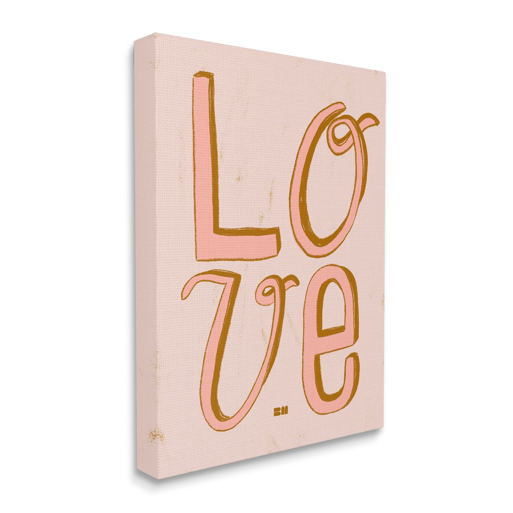 Stupell Industries Boho Love Letters Inspirational Painting Gallery Wrapped Canvas Art Print Wall Art, 30 x 40