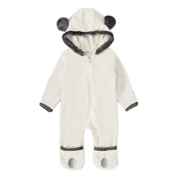 Mercatoo Newborn Baby Fleece Romper Bear Footies 𝐏ajama Infant Kid Halloween Jumpsuit Kids' Animal Outfit Snowsuit