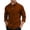 Brown, variant on Men's Knit Shirt Long Sleeve Casual Collared Quarter Button Golf Shirts Waffle Textured Tops Vacation Beach Tees