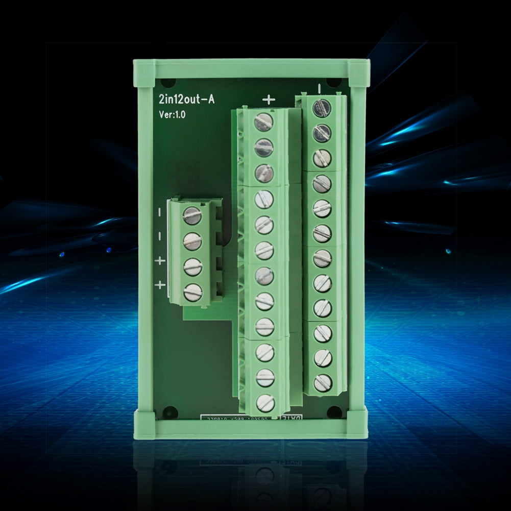 Terminal Blocks Module, DIN Rail Module, 12 Position Power Distribution