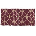 thumbnail image 7 of Yayeee Kitchen Curtains Tier Set of 2 Light Filtering 57"x24" Over Sink Window Panels, Red Circles, 7 of 7