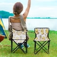 thumbnail image 5 of WOBOGO Cute Yellow Chick Pattern Camping Chair Convenient Four Corner Backrest Folding Stool Can Hold Up to 220lbs, 5 of 8