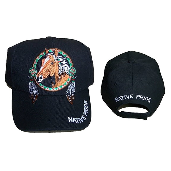 Horses Medicine Wheel Native Pride Baseball Caps Embroidered Khaki  (CapNp626  ZW)