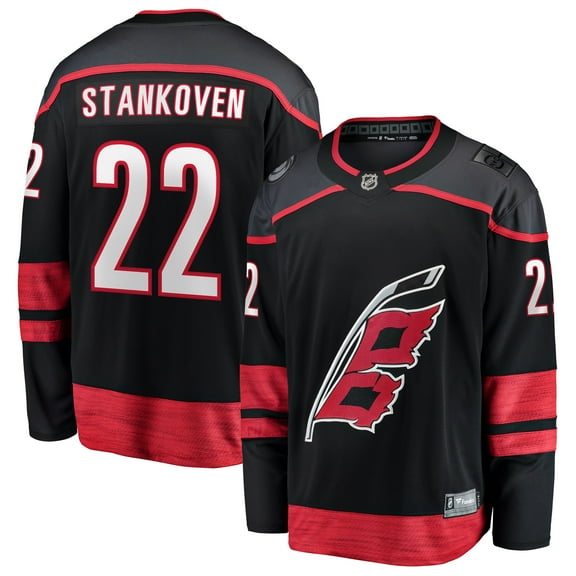 Men's Fanatics Logan Stankoven Black Carolina Hurricanes Home Breakaway Jersey