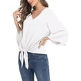 thumbnail image 3 of Txlixc Blusa de color sólido para mujeres Txlixc moda, 3 of 6