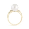 thumbnail image 2 of ANGARA South Sea Cultured Pearl Ring with Pave-Set Diamonds in 14K Yellow Gold for Women | June Birthstone, Birthday, Anniversary, Jewelry Gift for Women | Pearl Ring, 2 of 9