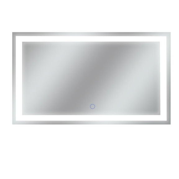 Dyconn Faucet Edison Tri-Color Horizontal/Vertical Wall Mounted Backlit LED Bathroom Vanity Mirror with Touch ON/OFF Dimmer (60"W X 35"H )