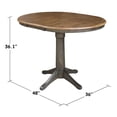 thumbnail image 5 of 36" Round Wood Extension Counterheight Table and 2 Stools in Hickory/Washed Coal, 5 of 8