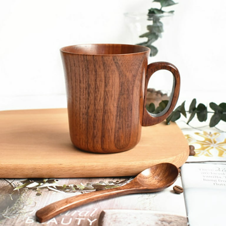 These Wood Handle Ceramic Mugs are Perfect for Sipping Coffee or Tea