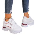 thumbnail image 5 of Willtoo Women’s Wedge Platform Sneakers, Lace Up Faux Leather Orthopedic Casual Shoes with Arch Support, Chunky Non Slip Fashion Walking Shoes, 5 of 6