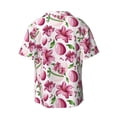 thumbnail image 7 of Kdxio Men's Hawaiian Shirt for Men Short Sleeve Shirt Lilies Flowers Summer Casual Holiday Beach Button Down T-Shirts, 7 of 7