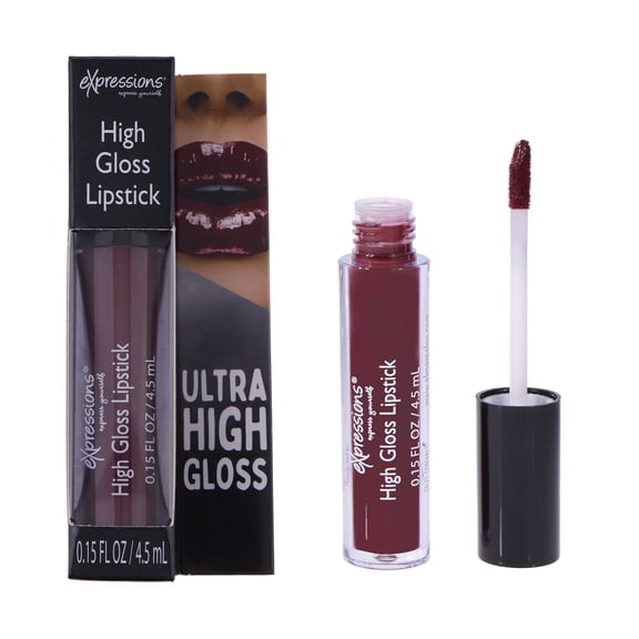 Expressions Ultra High Gloss Liquid Lipstick for Costume Makeup - Dark Red