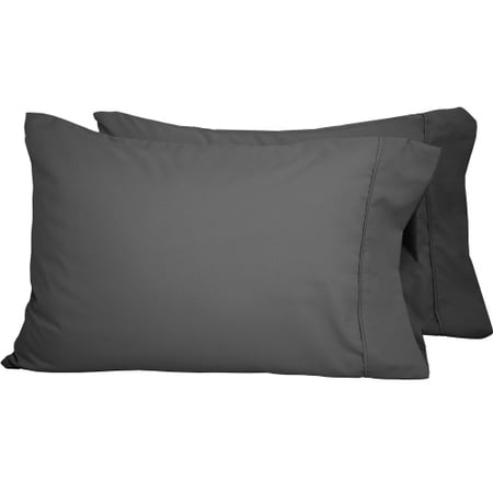- Premium 1800 Ultra-Soft Microfiber Pillowcase Set - Double Brushed - Hypoallergenic - Wrinkle Resistant (Standard Pillowcase Set of 2, Grey)