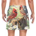 thumbnail image 4 of joogoo Men's Cardinals Daisy Floral Swim Trunks with Liner Pocket Beach Shorts XX-Large, 4 of 9