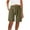 Army Green, variant on Women's Cotton Linen Shorts Wide Leg Dress Casual Summer Pleated Shorts High Waist with Pockets