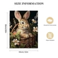 thumbnail image 2 of ARISTURING Animal Canvas Art, Rabbit Is Sitting In Basket Of Wild Flowers Picture, Decoration Easter Poster Watercolor Painting Farmhouse Canvas Wall Art Bedroom Home Living Room, 2 of 5