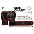 thumbnail image 5 of RDX MMA Boxing Grappling Gloves Muay Thai Sparring Kickboxing KARA Matte Red, L/XL, 5 of 5