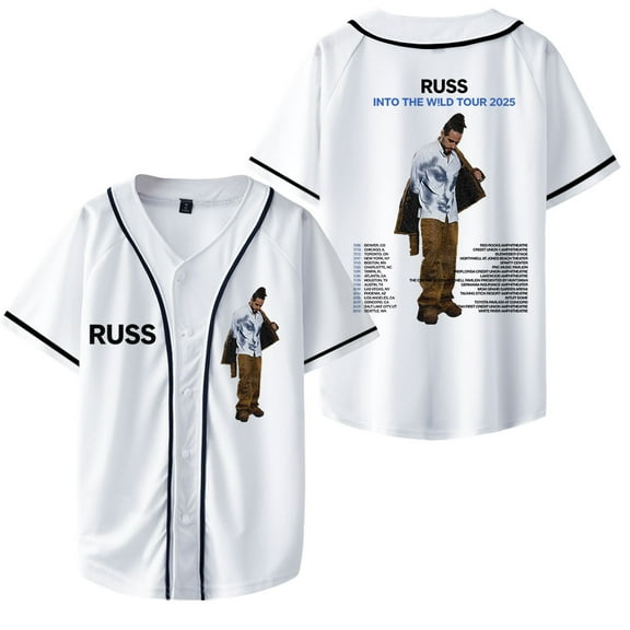 Russ Into The Wild Tour Merch Jackets Unisex Fashion Casual Short Sleeve Clothing