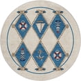 thumbnail image 2 of Addison Rugs Dream Shag Premium Machine Washable Transitional Lighthouse Ivory Round Rug, 8' x 8', 2 of 8
