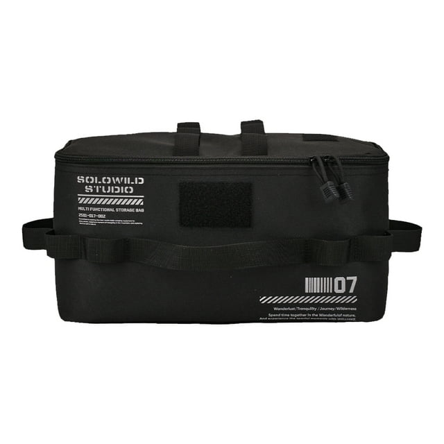 Bolsa de almacenamiento de campamento bolso de transporte de gas de gran capacidad para picnic al aire libre (negro)