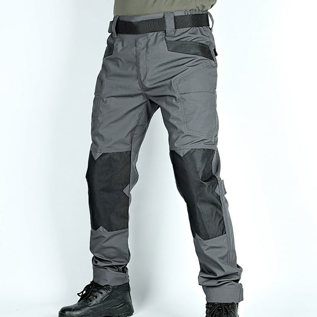 Pantalones largos para hombre, pantalones de senderismo con bolsillos, resistentes al agua y antidesgarros, pantalones militares de carga para pesca.
