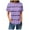 Purple, variant on Fesfesfes Womens T Shirt Women Casual Printed Short Sleeve Round-Neck Pullover Blouse T-shirt Tops Tee Shirts Womens L(US:8)