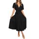 thumbnail image 1 of Vestido boho de playa de verano para mujer: vestido midi sin mangas de color liso con volantes, cuerpo fruncido y espalda descubierta, 1 of 7