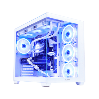 Mloong Gaming PC AMD Ryzen 7 9800X3D, GeForce RTX 5070Ti, 2TB SSD, 32GB DDR5 RAM, 360 Liquid Cooling, Win11, WIFI, Gaming Desktop, White