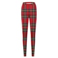 thumbnail image 4 of Women'S Casual Pants Winter Plaid Printed Fashion Casual Long Pants Slim Fit Stretchy High Waist Leggings, 4 of 5