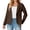 06-C-Coffee, variant on JWD Women's Slim Fit 3/4 Sleeve Notched Lapel Blazer - One Button Business Office Jacket with Pockets Pink 12