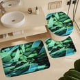 thumbnail image 6 of Geometric Lattice 4 Piece Shower Curtain Sets, with Non-Slip Rugs, Toilet Lid Cover And Bath Mat, for Bathroom Decor Set, 6 of 8