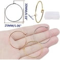 thumbnail image 3 of 60pcs 25 mm Stainless Steel Wine Glass Charm Rings Hypoallergenic Round Earring Beading Hoops with a Plastic Box for Jewelry Making Wedding Birthday Party Favor, 3 Colors, 3 of 5
