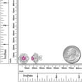 thumbnail image 6 of Gem Stone King 925 Sterling Silver Stud Earrings with Jackets Created Sapphire and Moissanite (2.72 Cttw), 6 of 6