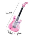 thumbnail image 3 of Guitare Jouet de Simulation pour Enfants Rose Mode Multifonction Instrument de Musique Lumières Musique, 3 of 7