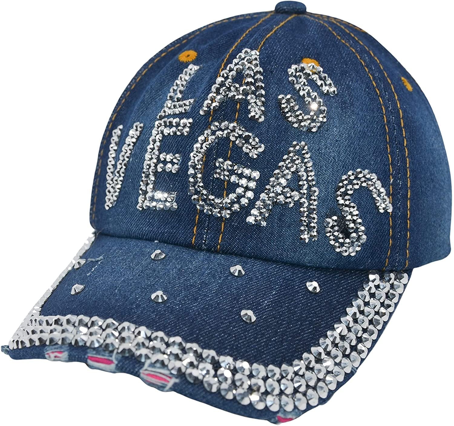 Las Vegas Raiders Womens Cap, Rhinestone Bill, Bling