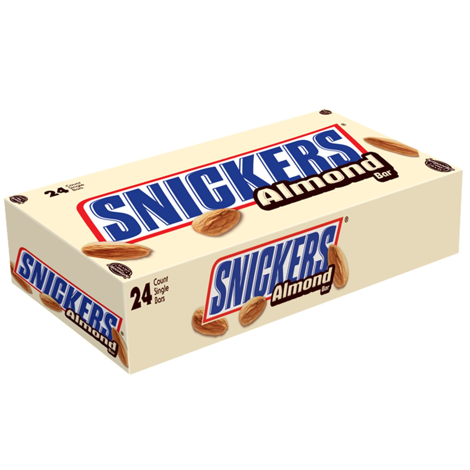 Snickers Almond Singles Size Chocolate Candy Bars 1 76 Oz 24 Count Snickers Almond Singles Size Chocolate Candy Bars 1 76 Oz 24 Count