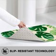 thumbnail image 2 of 1pc Monstera Leaf Absorbent Non-Slip Bathroom Thickened Flannel Rug Decor,Soft,Quick Drying,Suitable For Indoor/outdoor Use,Bathrooms,Bedrooms,Kitchens,Terrace,Laundry Rooms,16"x24", 2 of 7