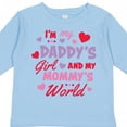 thumbnail image 4 of Inktastic Valentine's Day I'm My Daddy's Girl and My Mommy's World Girls Long Sleeve Toddler T-Shirt, 4 of 5