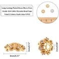 thumbnail image 2 of 16 pcs Cubic Zirconia Flower Bead Caps Brass Spacer Beads Metal Beads Caps for Bracelet Necklace Jewelry Making, 2 of 7