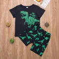 thumbnail image 2 of Summer Toddler Kids Boy Dinosaur Pattern T Shirt+Short Pants Trousers Clothing Set, 2 of 6