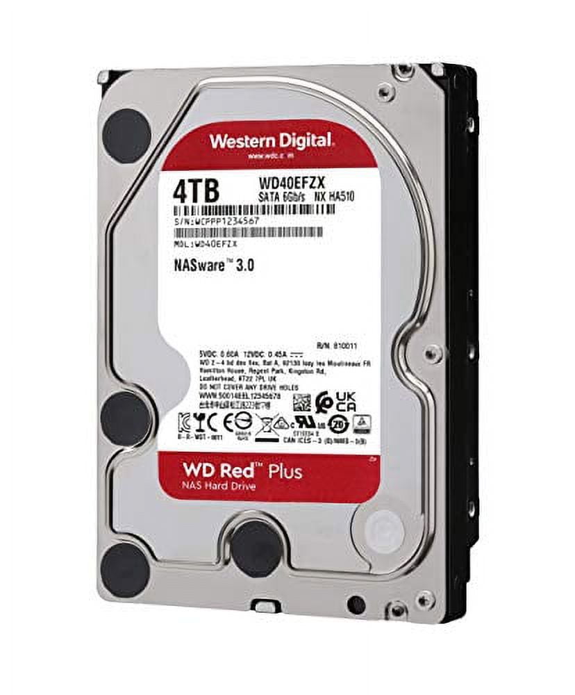 Western Digital 4TB WD Red Plus NAS Internal Hard Drive - 5400 RPM