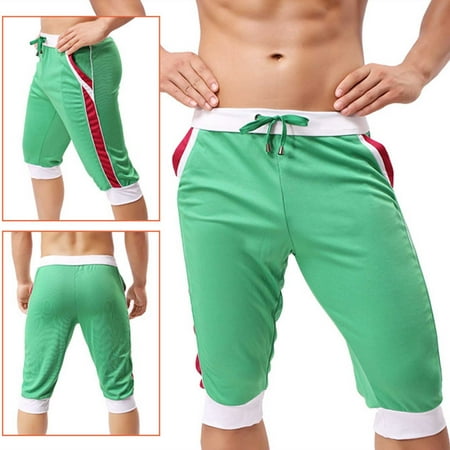 Men Sleep Shorts Men s Workout Clothes Lounging Shorts for Men Mens Pj Shorts Mens Sweat Shorts with Pockets Mens Shorts On Sale Green M