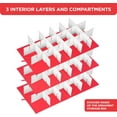 thumbnail image 3 of Hold N' Storage Christmas Ornaments Storage Box Polyester with Zipper, up to 54 -4" Ornaments - Red, 3 of 9