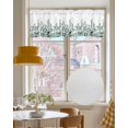thumbnail image 4 of Green Botanical Kitchen Valances for Windows Farmhouse Linen Window Valance Curtain for Living Room Window Treatment Dragonfly Flower Leaf Retro Ink Style Valance Rod Pocket Topper, 42 x 18 Inch, 4 of 6