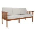 thumbnail image 3 of SAFAVIEH Finnick Outdoor Patio Sofa Bench, Natural/Light Grey, 3 of 11
